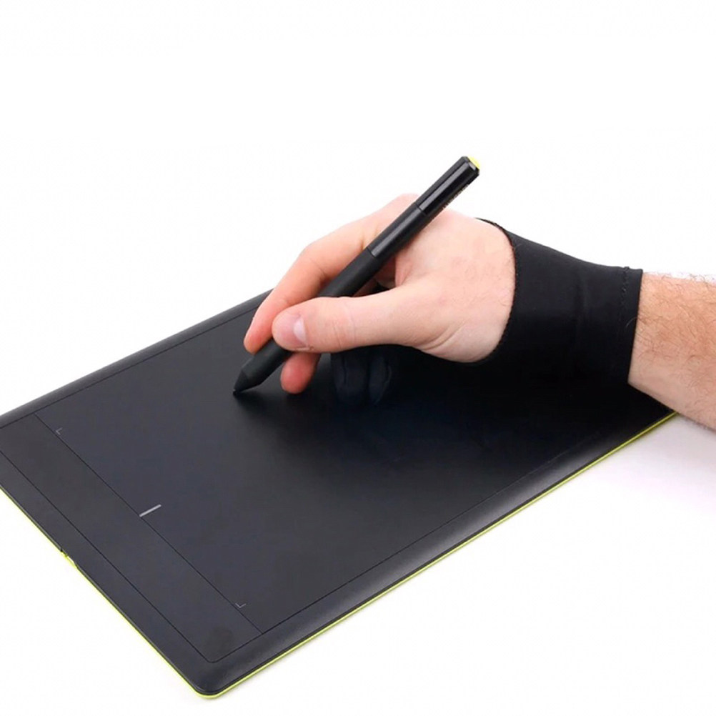 Drawing Glove Artist - ถุงมือวาดภาพสองนิ้วสำหรับศิลปิน 4 ชิ้น ผ้าสแปนเด็กซ์ ป้องกันคราบสกปรก ระบายอากาศได้ดี