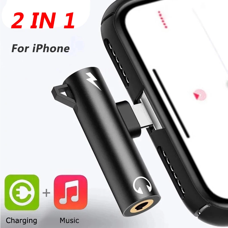 Wired Earphone Lightning - อะแดปเตอร์แยกสัญญาณ 2 in 1 สำหรับ iPhone