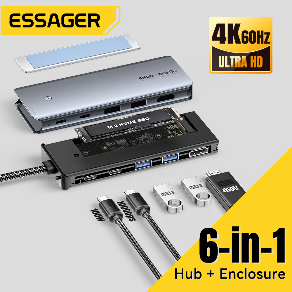 Usb Hub Type C - Essager USB C Hub พร้อม M.2