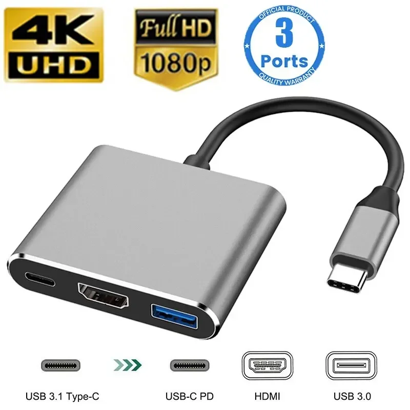 อะแดปเตอร์มัลติพอร์ต Type-C 3- - Usb Hub Type C บทวิจารณ์และราคา